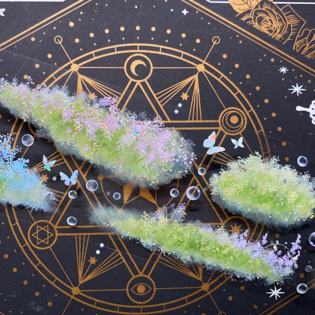 【9160】海外　中古巻　貝殻光マスキングテープ　半透明　芝生　お花　装飾系