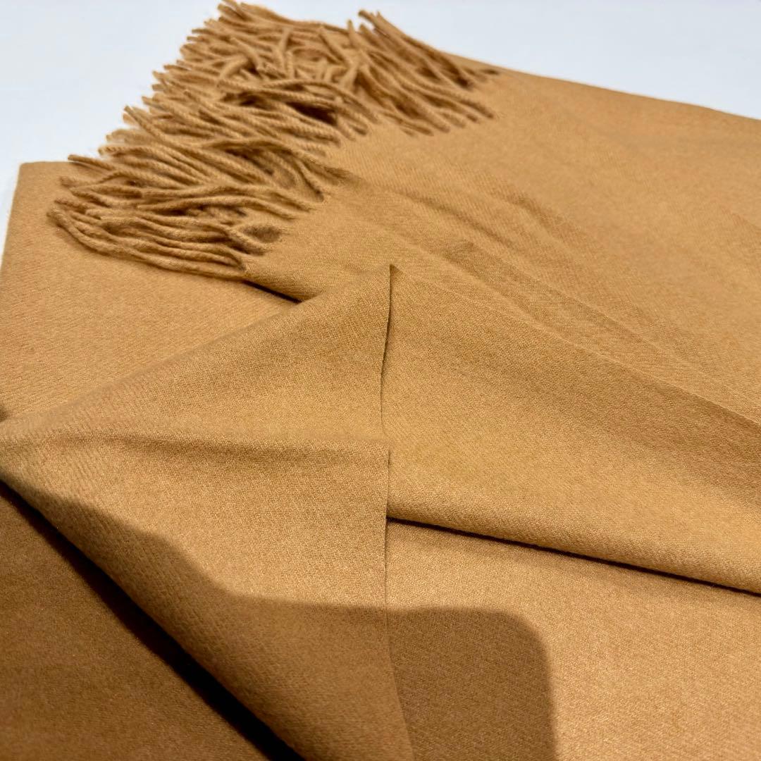 カ*ノ様 ジョンストンズ カシミア 大判ストール マフラー キャメル