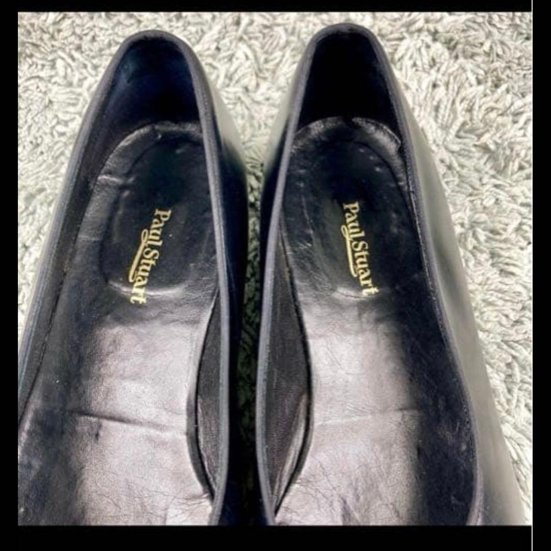 オペラパンプス Paul Stuart レザー 革ブラック 黒 マルヤマくん着用