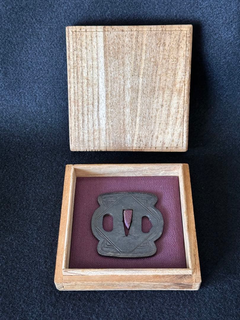 古美術　鉄地刀鍔　古刀剣装具　　時代物　25CB