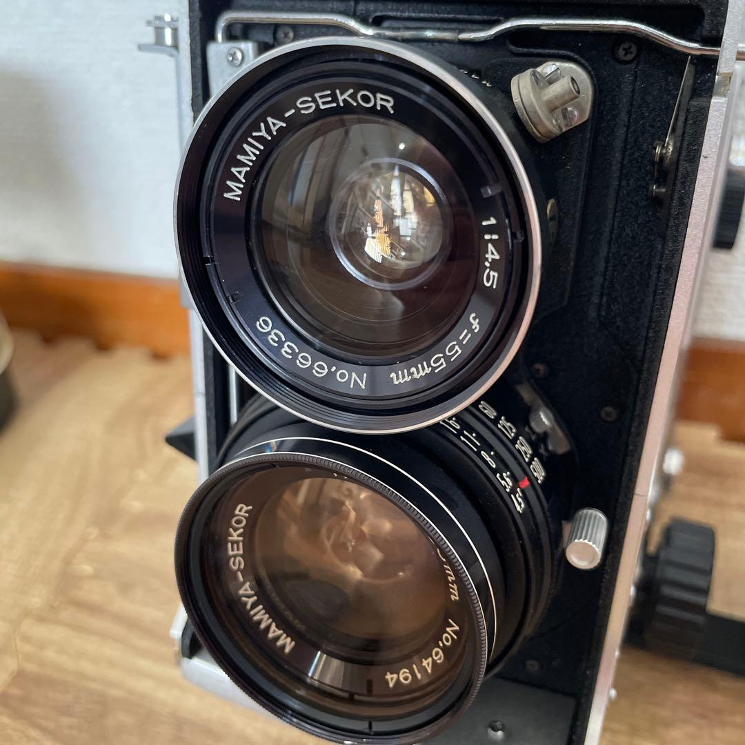 MAMIYA C220 55mmレンズ、135mmレンズ 、ハンドグリップセット