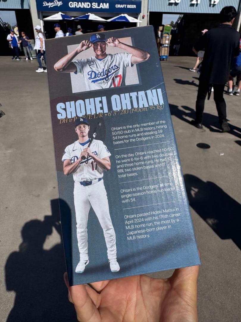 大谷翔平　ボブルヘッド　50/50 ホームラン　ドジャース　来場者限定　冊子付き