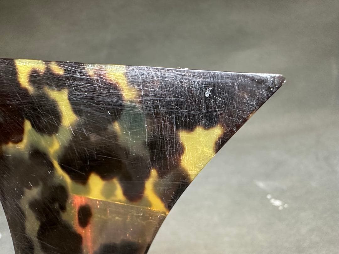 三味線　鼈甲撥　撥　バチ　天然素材　和楽器　民謡　アンティーク　細密細工