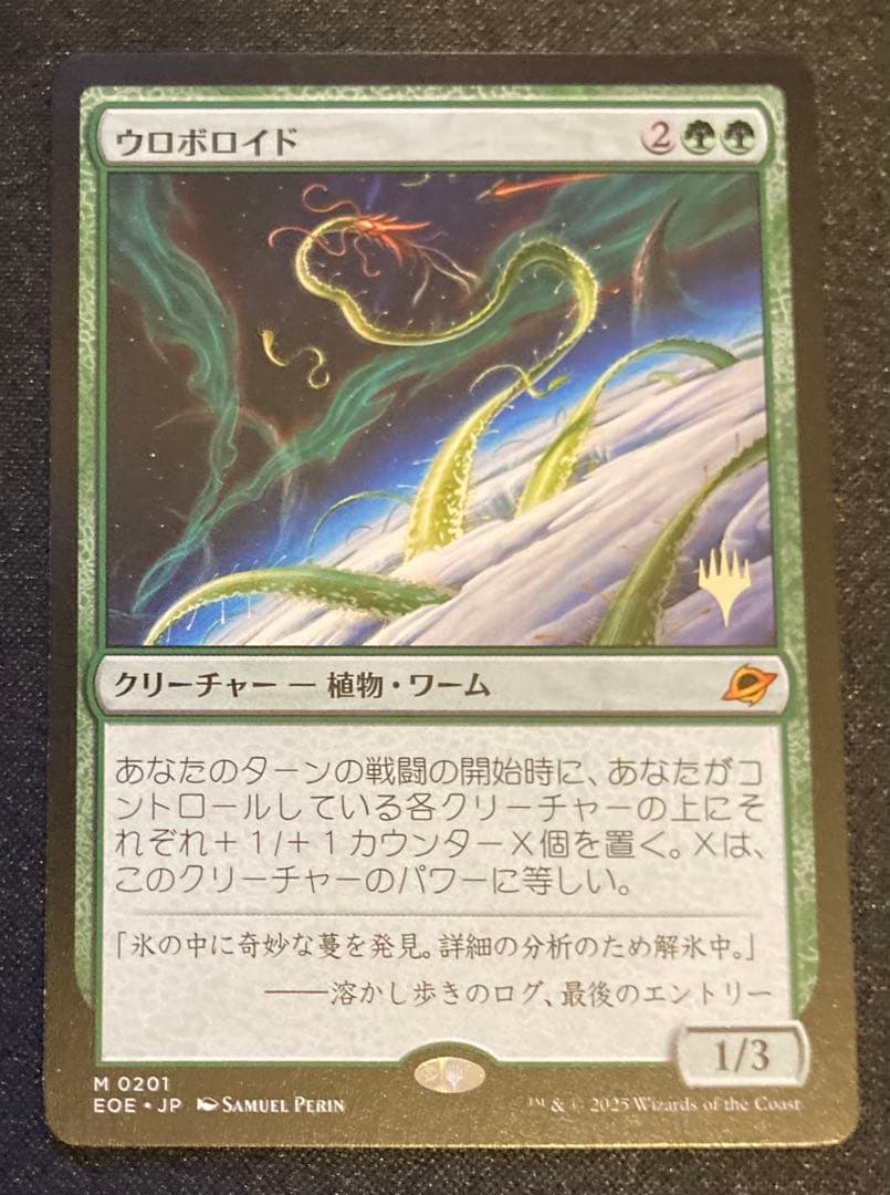 MTG 日本語版　世慣れた見張り、デルニー　pws プロモ Foil