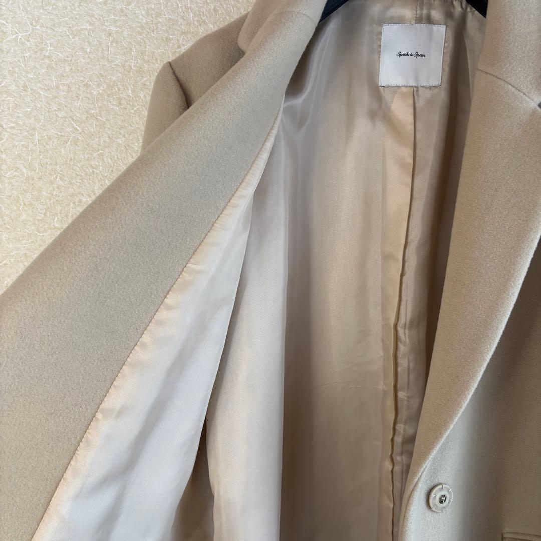 【スピックアンドスパン】チェスターコート♡ウール ベージュ系 ロング