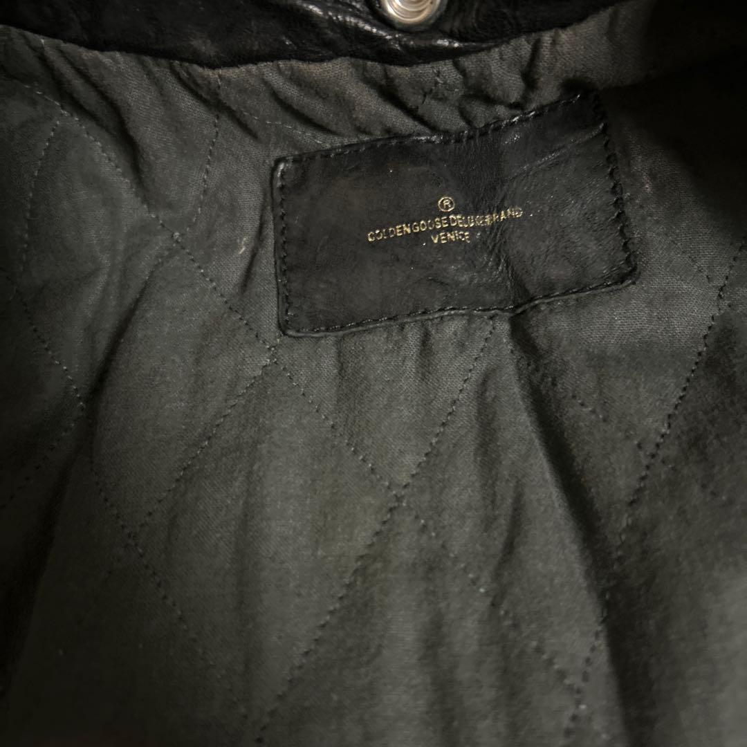 ス*ス様 お値下げ！ゴールデングース　スタッズ付きライダースジャケット　XS