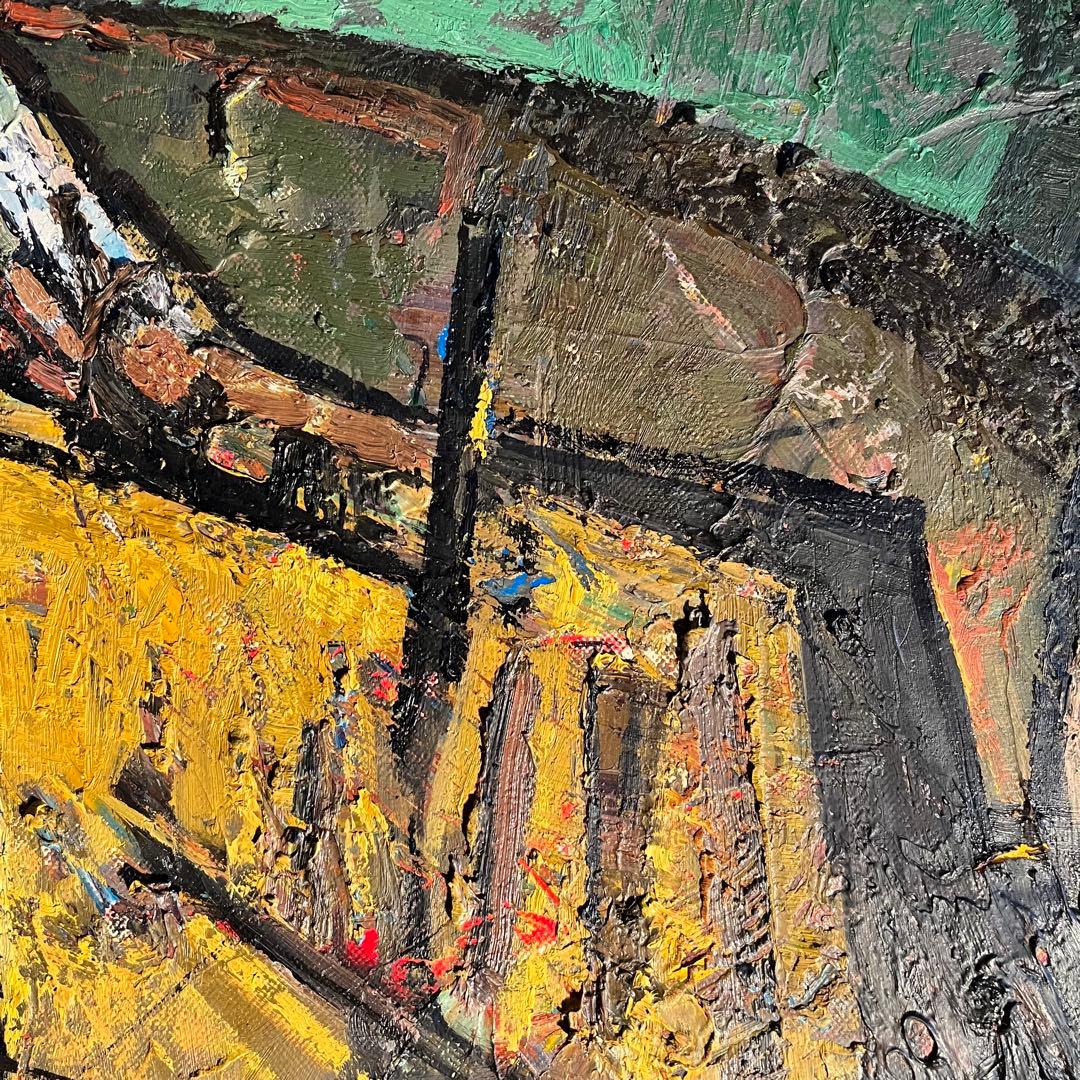 ★真作★ 文勝(ウンシュン) 古跡 油絵 額付き 貴重作品