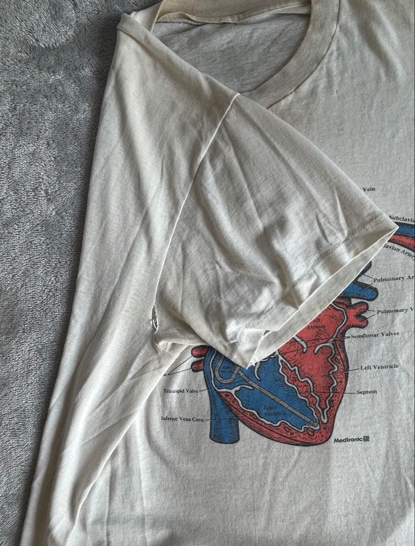 90s アナトミカル 臓器 人体 アートTシャツ シングルステッチ