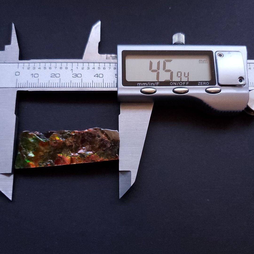 遊色 アンモライト 化石 本物 カナダ産 45.94mm anr8