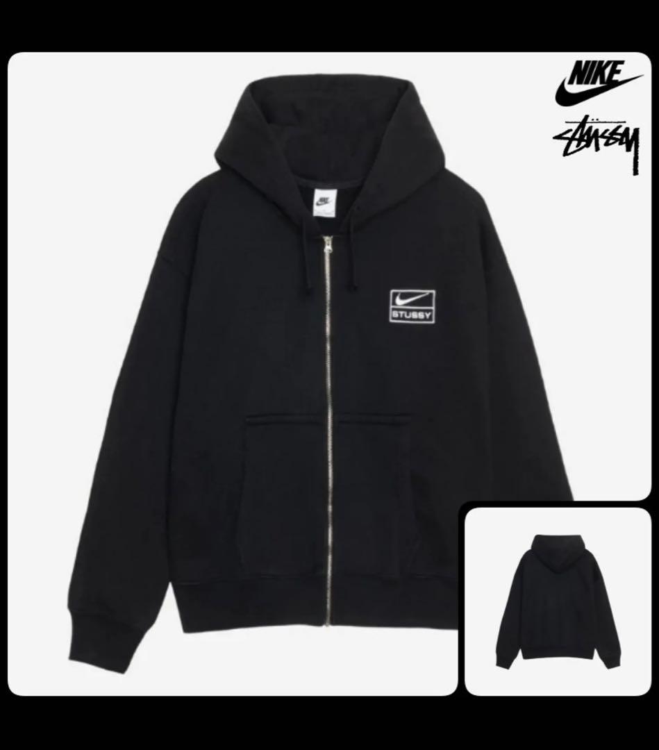 XS Stussy Nike Zip Hoodie 黒