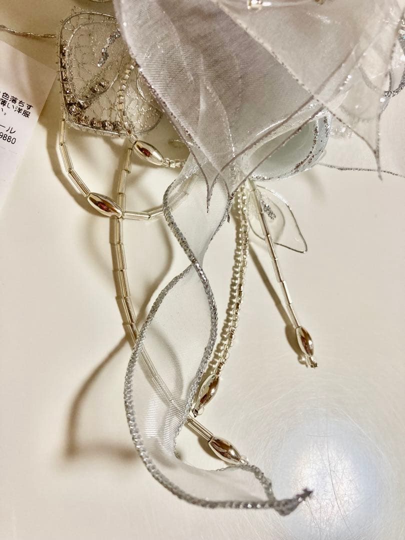 東京ソワール　PETITSOIR コサージュ ブローチ　　シルバー　新品未使用