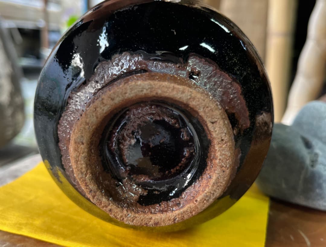 益子焼人間国宝　濱田庄司　茶碗　共箱付き