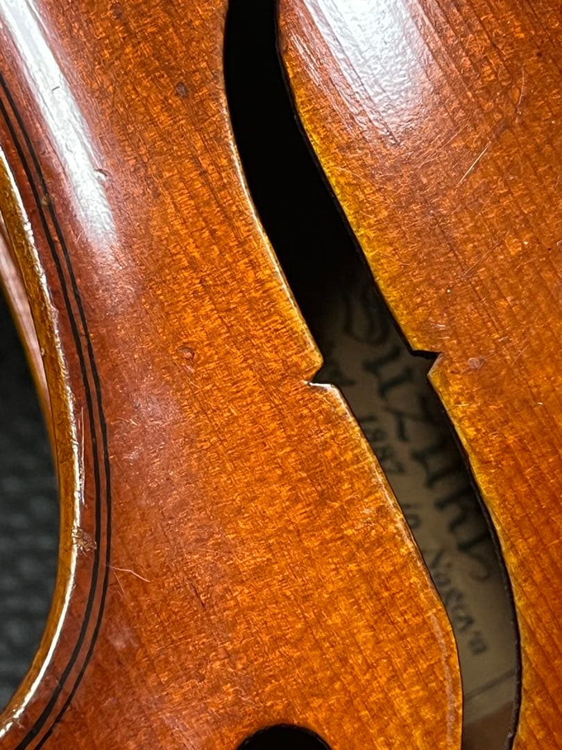 SUZUKIスズキチェロ1/4 分数1887年弓付きケースなし要毛替え