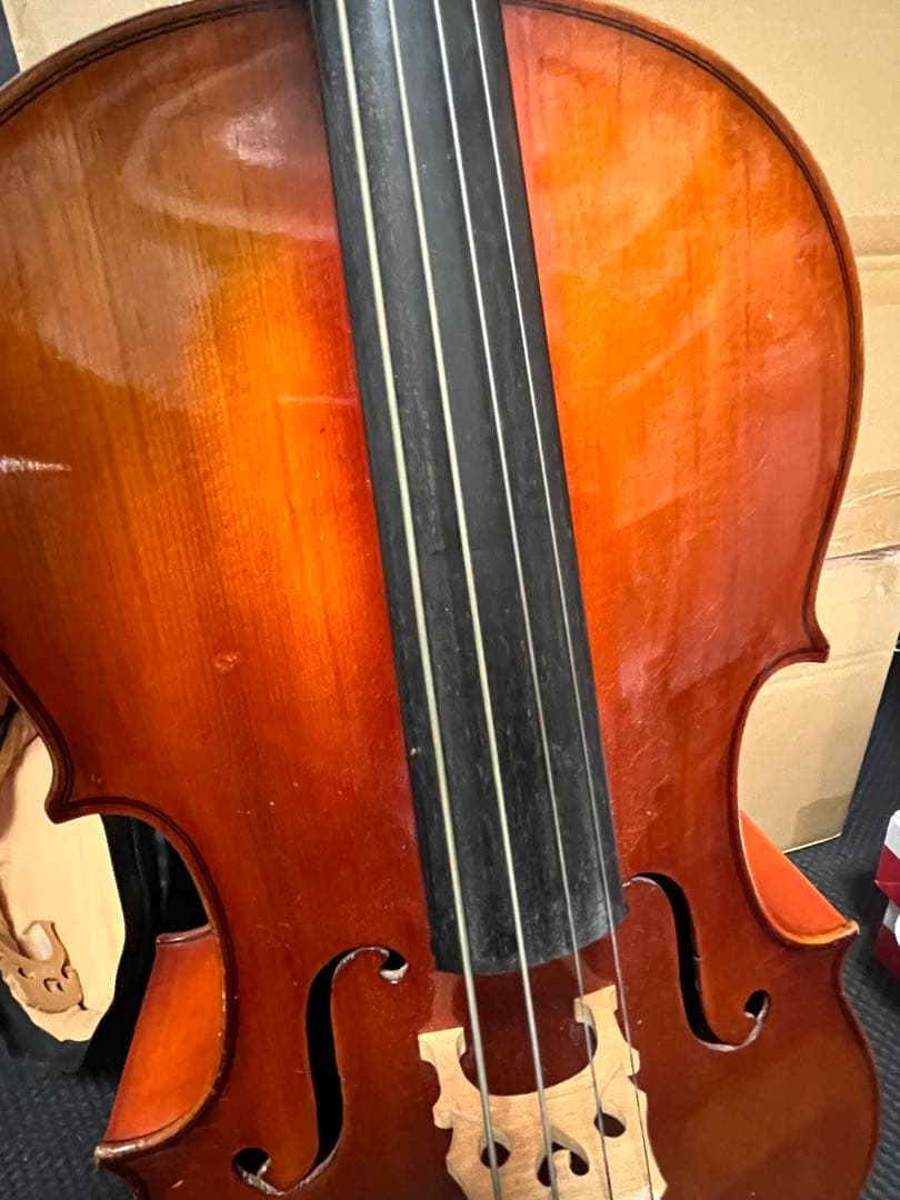 SUZUKIスズキチェロ1/4 分数1887年弓付きケースなし要毛替え