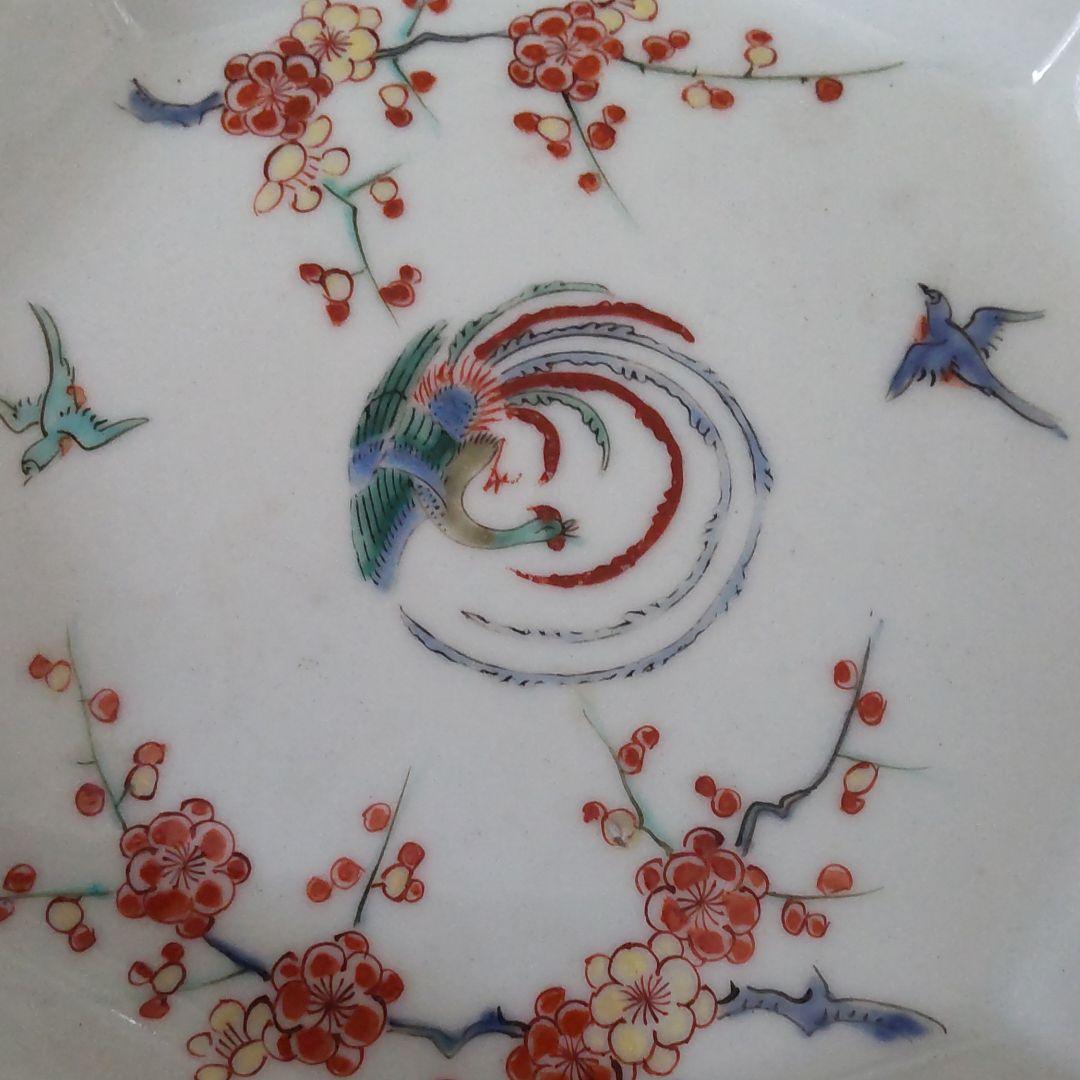 人間国宝十二代柿右衛門‐花鳥文八角皿