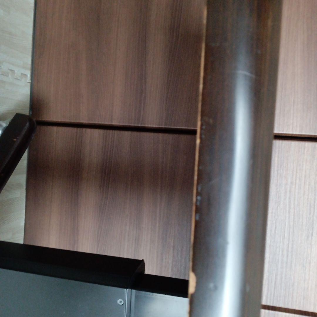 ダークブラウン 木製ダイニングテーブル　高さ調節可能（53㌢～65㌢）