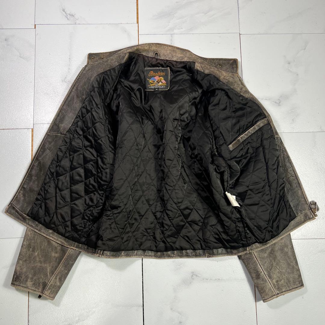 80s ブロッケン BROKEN シングル ライダースジャケット 革ジャン