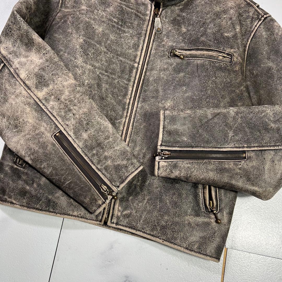 80s ブロッケン BROKEN シングル ライダースジャケット 革ジャン