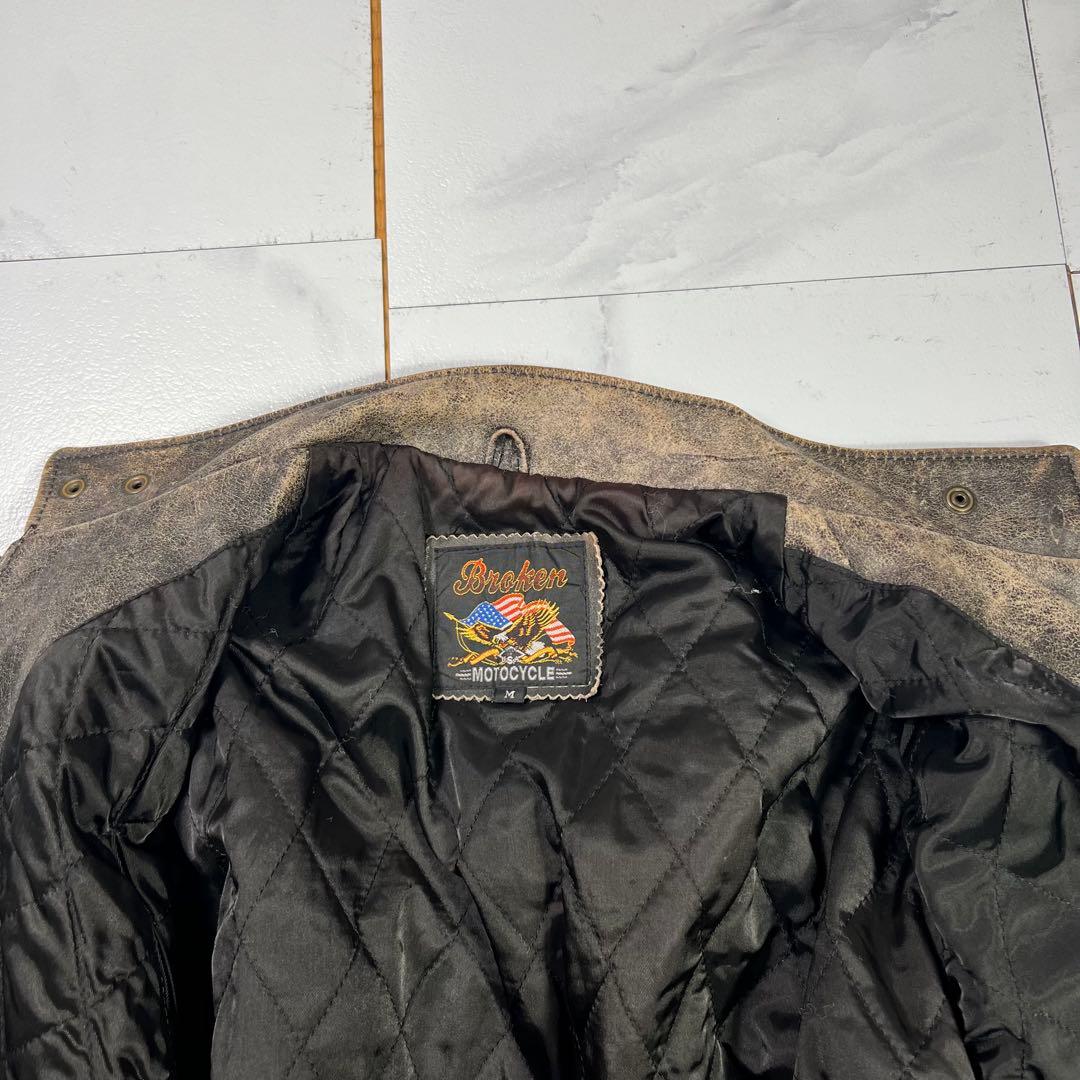 80s ブロッケン BROKEN シングル ライダースジャケット 革ジャン