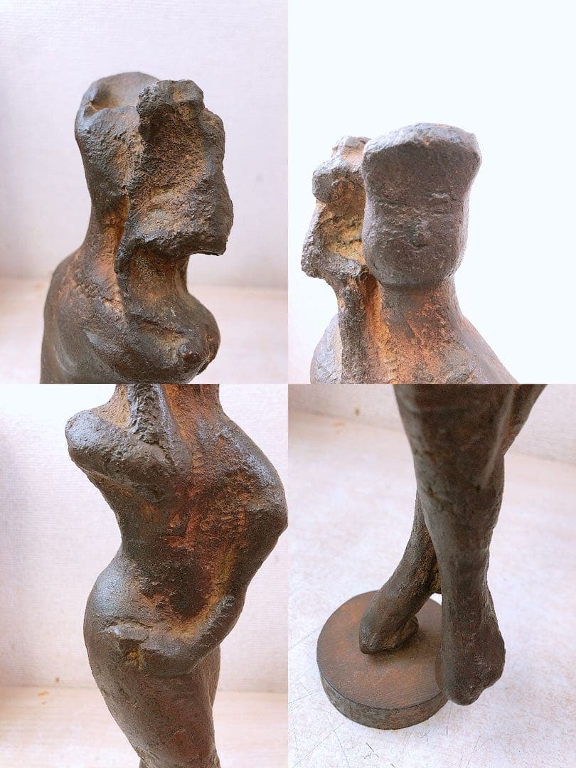 竹*政様 ブロンズ像 2体まとめ 斉藤吉郎 裸婦像 銅像 彫刻 アート作品 木箱