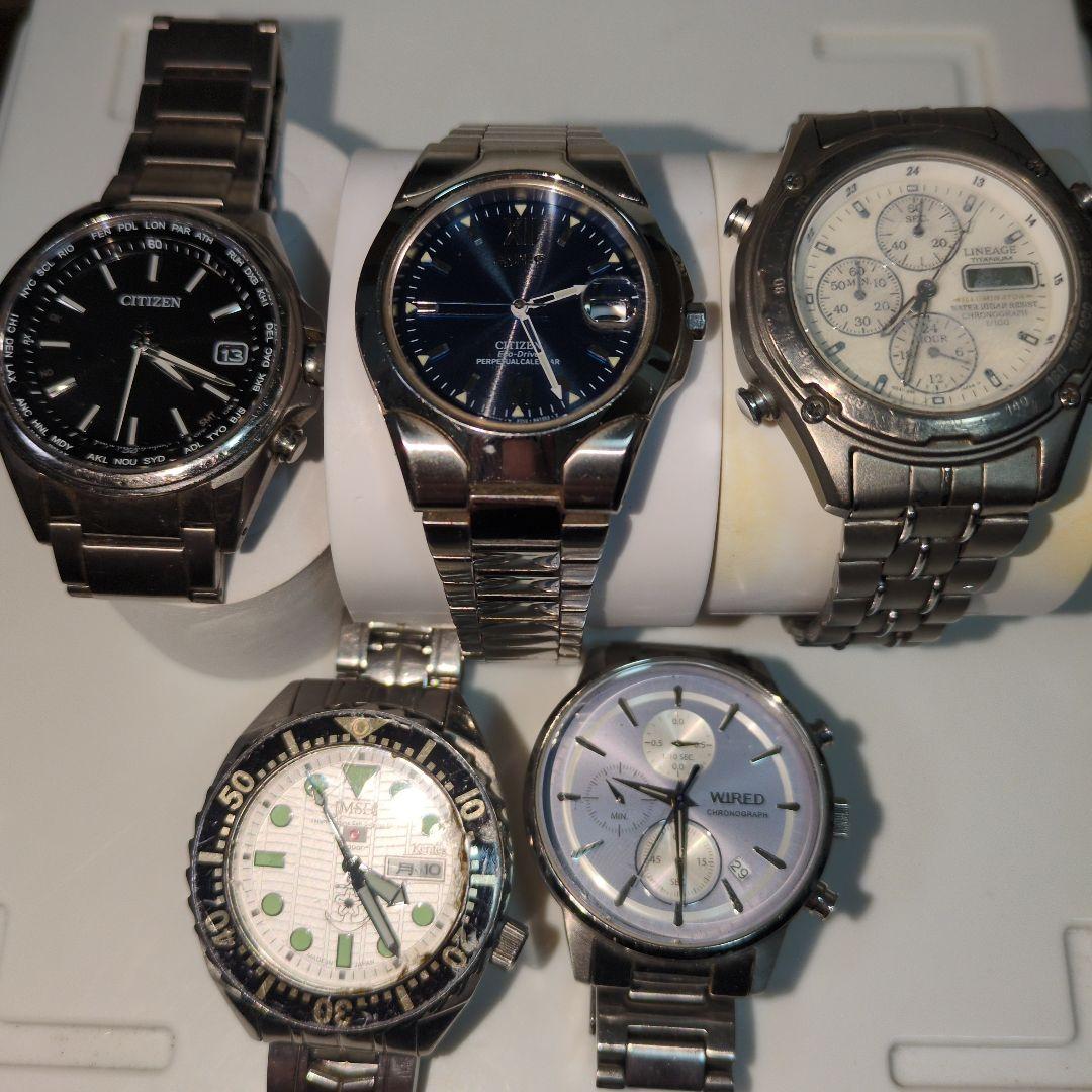 ほぼジャンク　CITIZEN 他アナログ腕時計　5個 セット