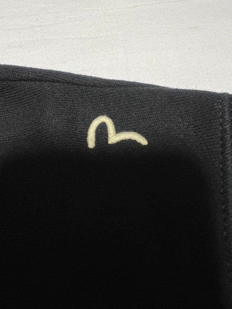 EVISU パーカー　42サイズ　黒カモメ　ブラック　裏起毛　フーディー　刺繍
