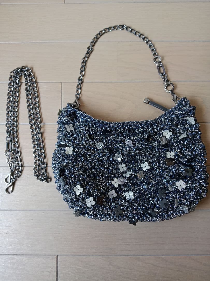 【美品 稀少】アンテプリマ ハンドバッグ フィオリトゥーラ ブラック