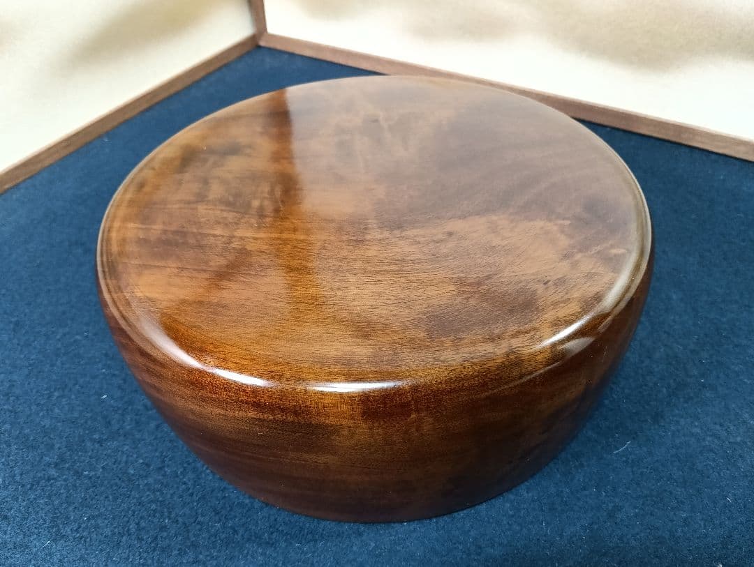 AO26 茶櫃 茶びつ くり抜き 天然木 煎茶道具 工芸品 未使用 紙箱入