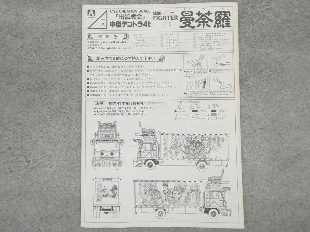 「猛烈ファイター 曼荼羅」中型デコトラ4tトラックプラモデル