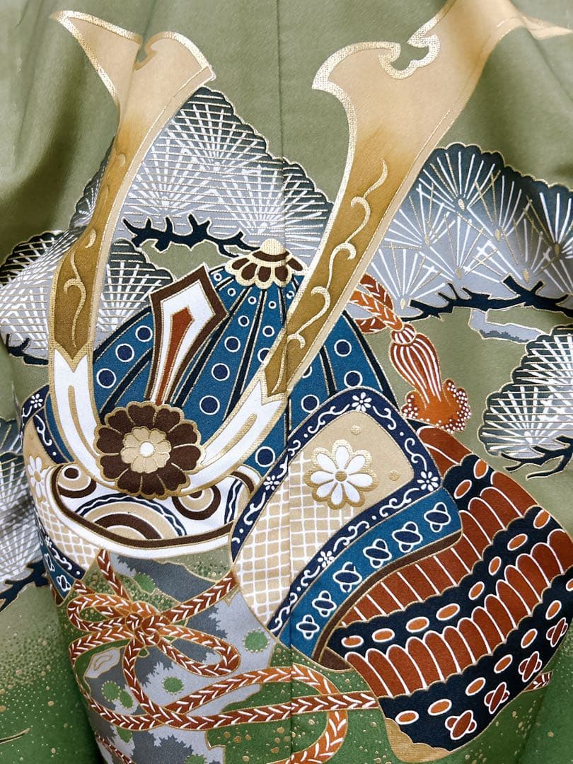 3歳用フルセット♡七五三　男の子　一式　緑系　抹茶色