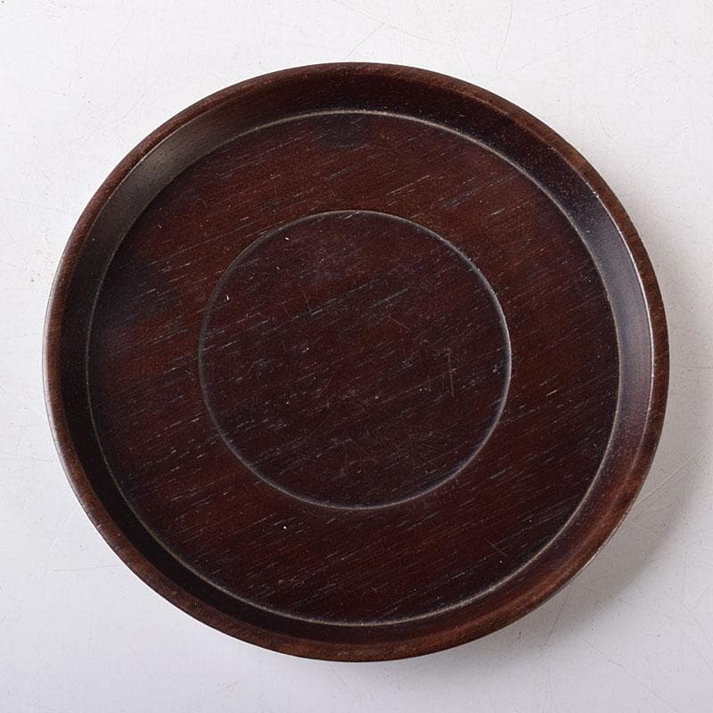 煎茶道具　唐木紫檀製　茶托　5客　V　8258