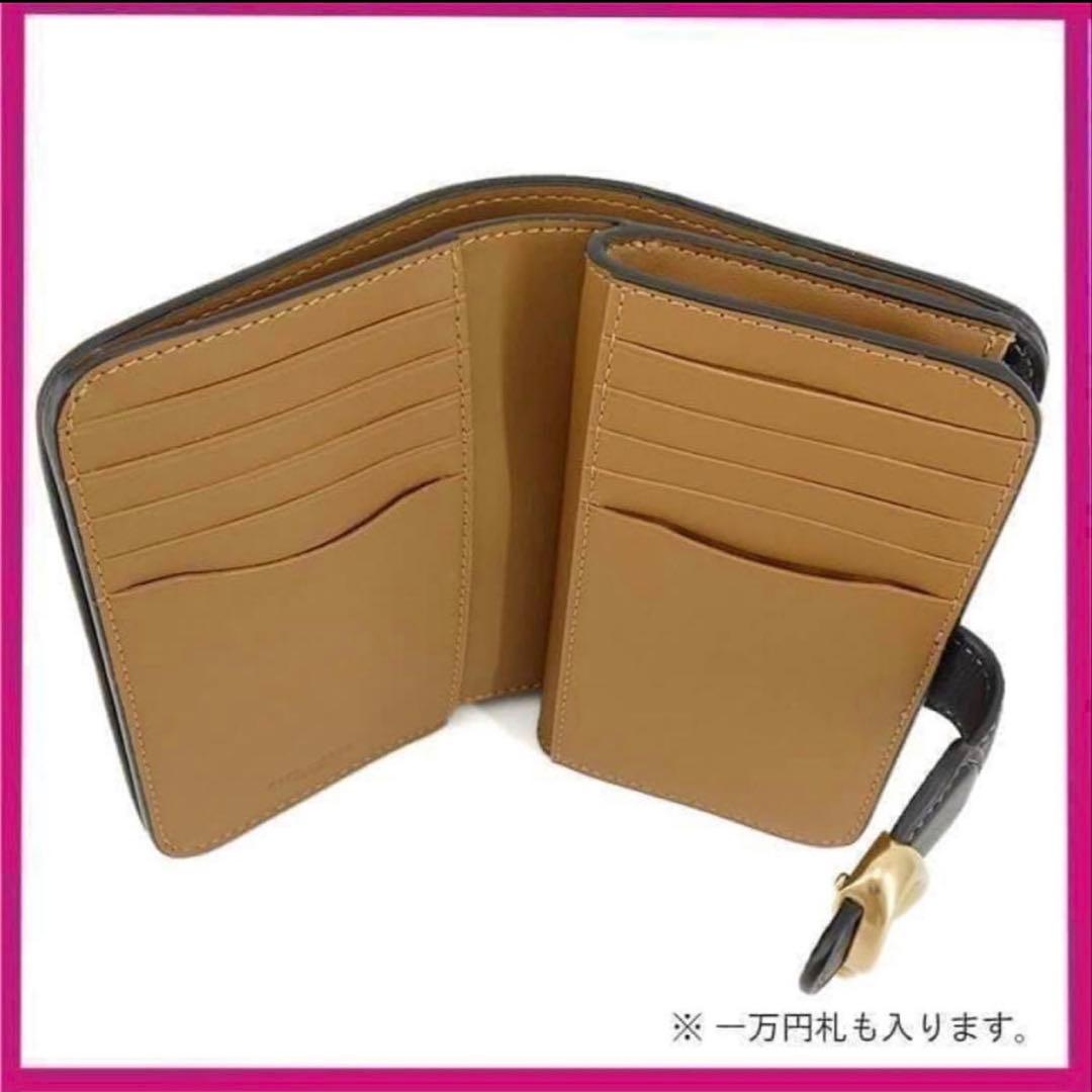 初売り　COACH コーチ タビー高級スムースレザーミディアム二つ折り財布
