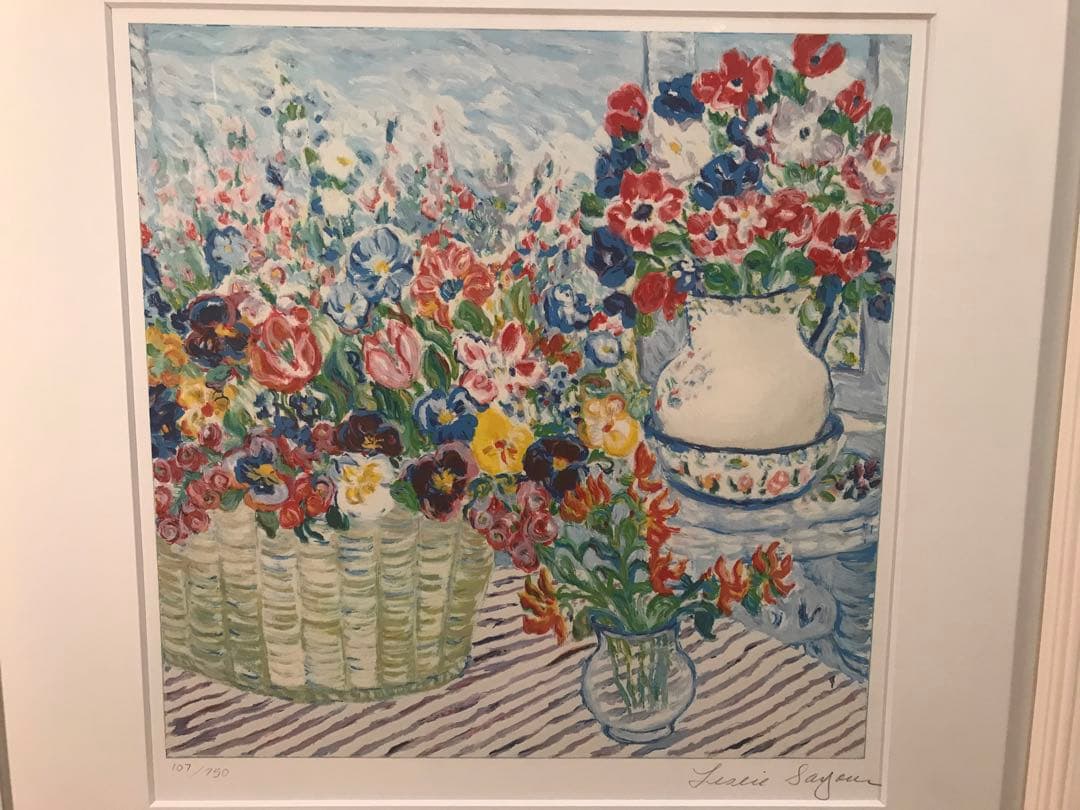 レスリーセイヤー「クリスタルベイス」シルクスクリーン　直筆サイン・エディション有