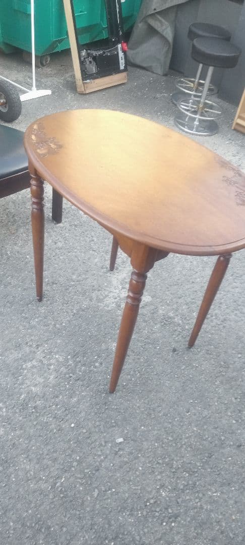 引取　京都　机　YOSHIKAWA D＆A 飾り彫刻　カフェテーブル