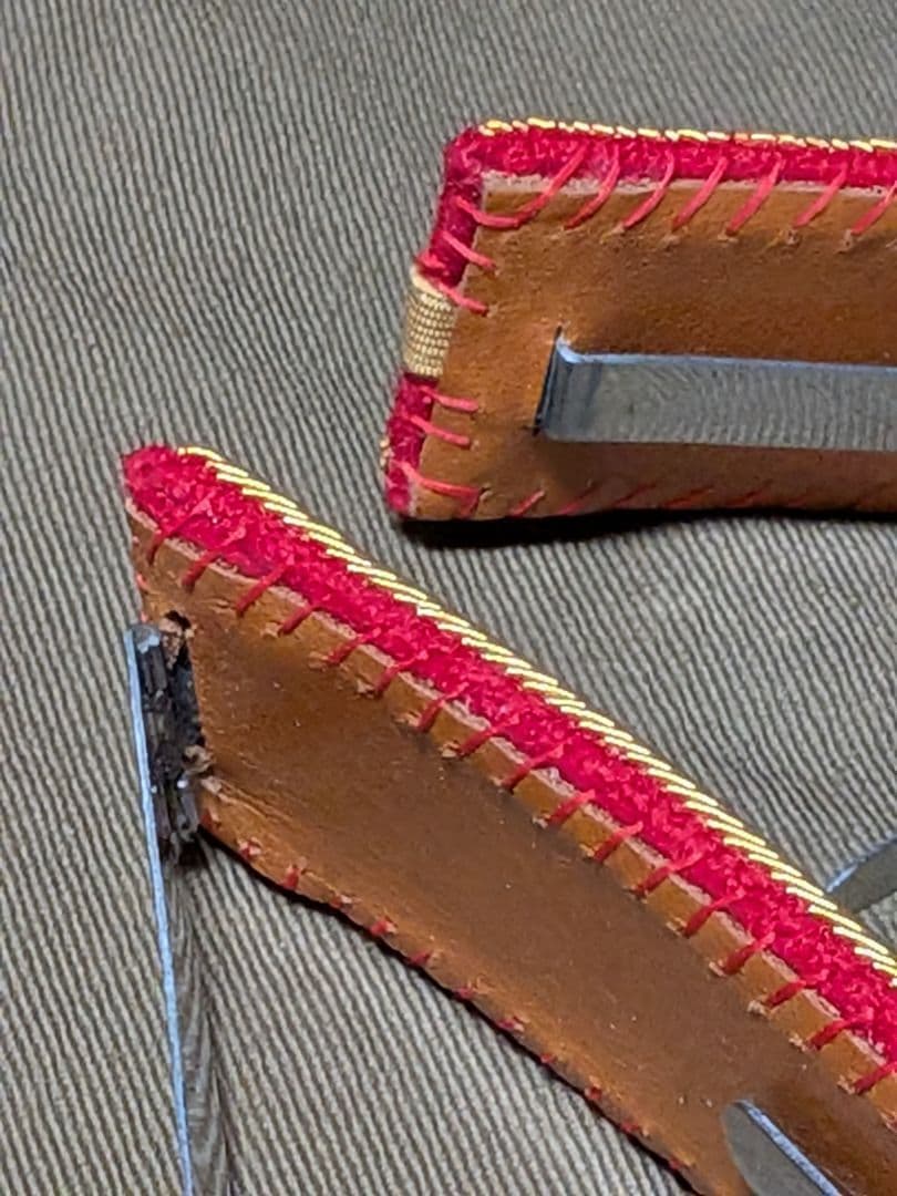 日本軍　陸軍　将校　大尉　肩章　高級レプリカ　本革使用　未使用