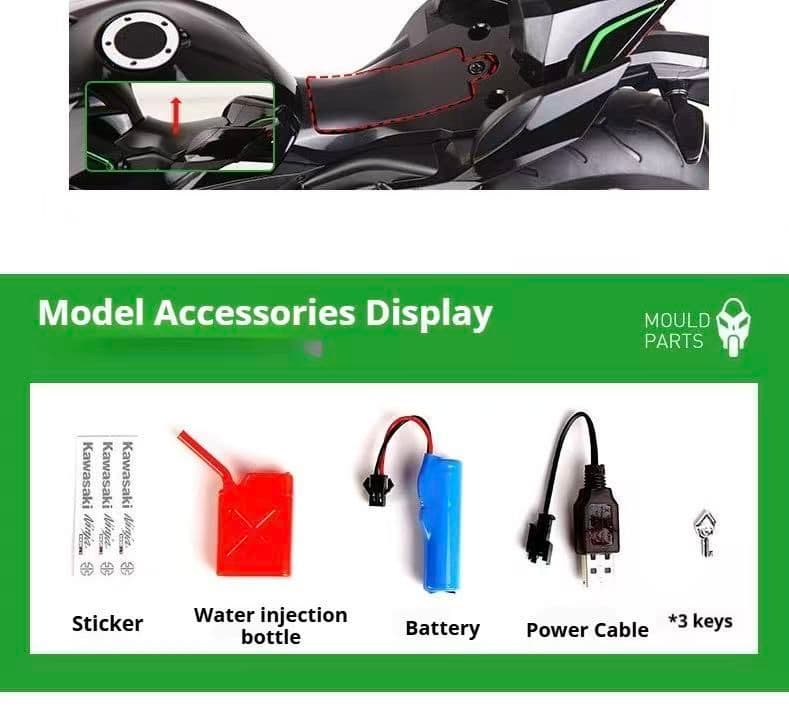 1:6 カワサキ H2R Ninja 合金ダイカスト超BIG オートバイ モデル