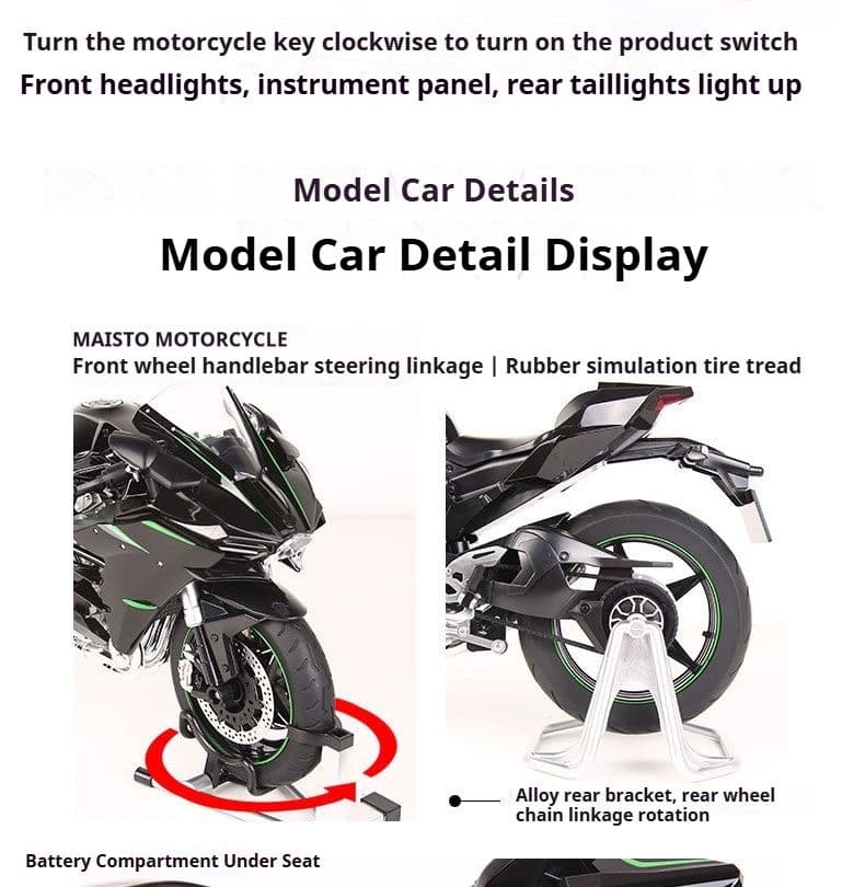 1:6 カワサキ H2R Ninja 合金ダイカスト超BIG オートバイ モデル