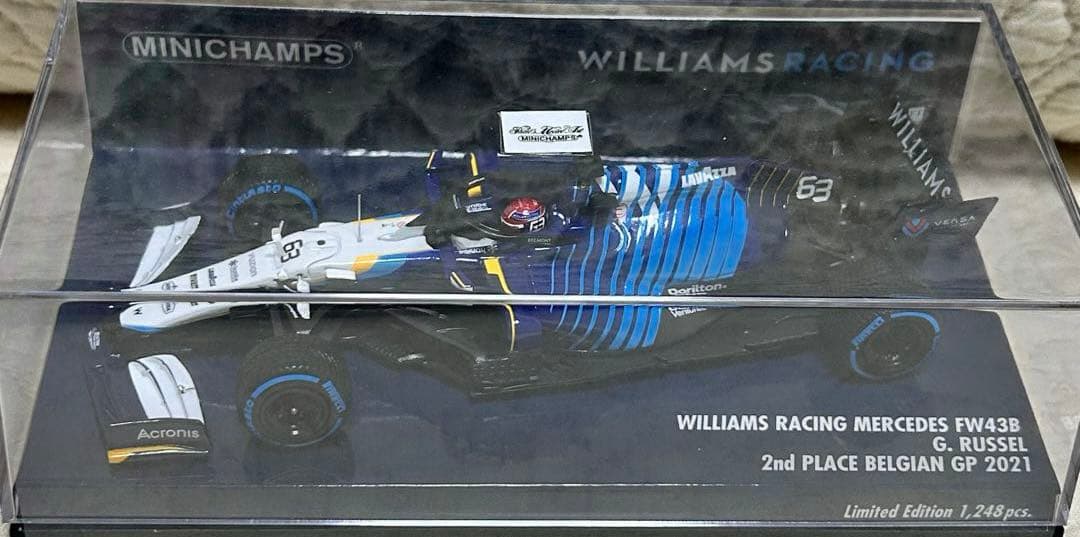 ミニチャンプス1/43 ウィリアムズ FW43B ラッセル2021ベルギー 2位