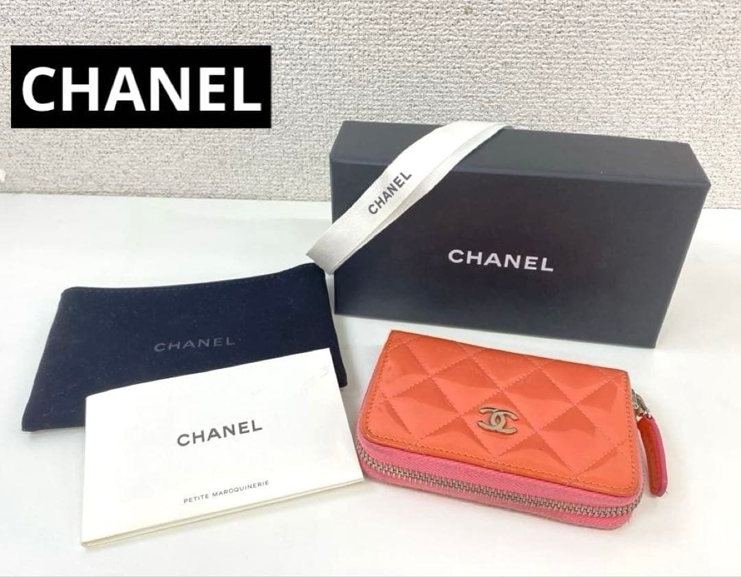 CHANEL シャネル ケース ピンク 財布 サイフ 小銭入れ