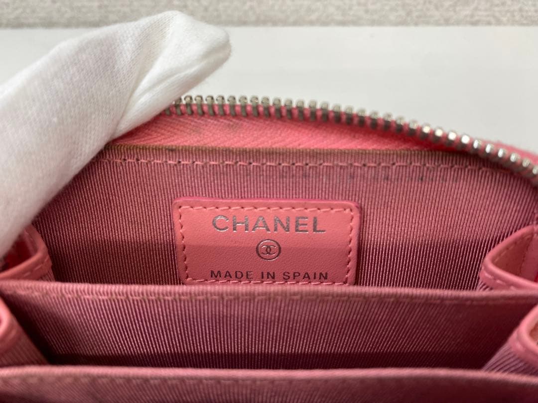 CHANEL シャネル ケース ピンク 財布 サイフ 小銭入れ