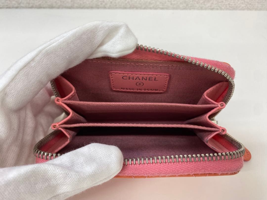 CHANEL シャネル ケース ピンク 財布 サイフ 小銭入れ