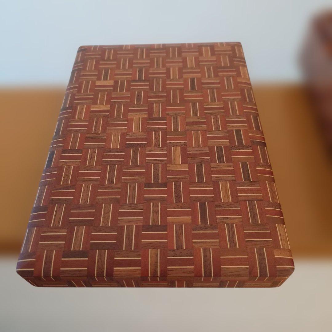 無垢 寄木細工　文箱　文庫　九寸