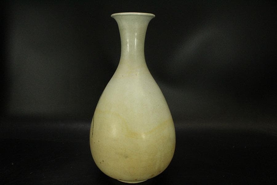 李朝 鉄絵 秋草紋 瓶 高30cm(ZE554)