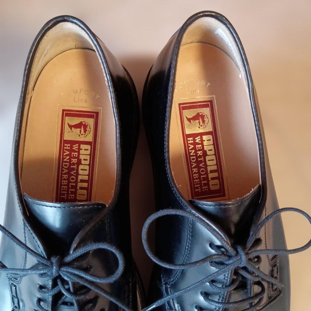 APOLLO　アポロ　プレーントゥ　黒　7　未使用級　美品　希少