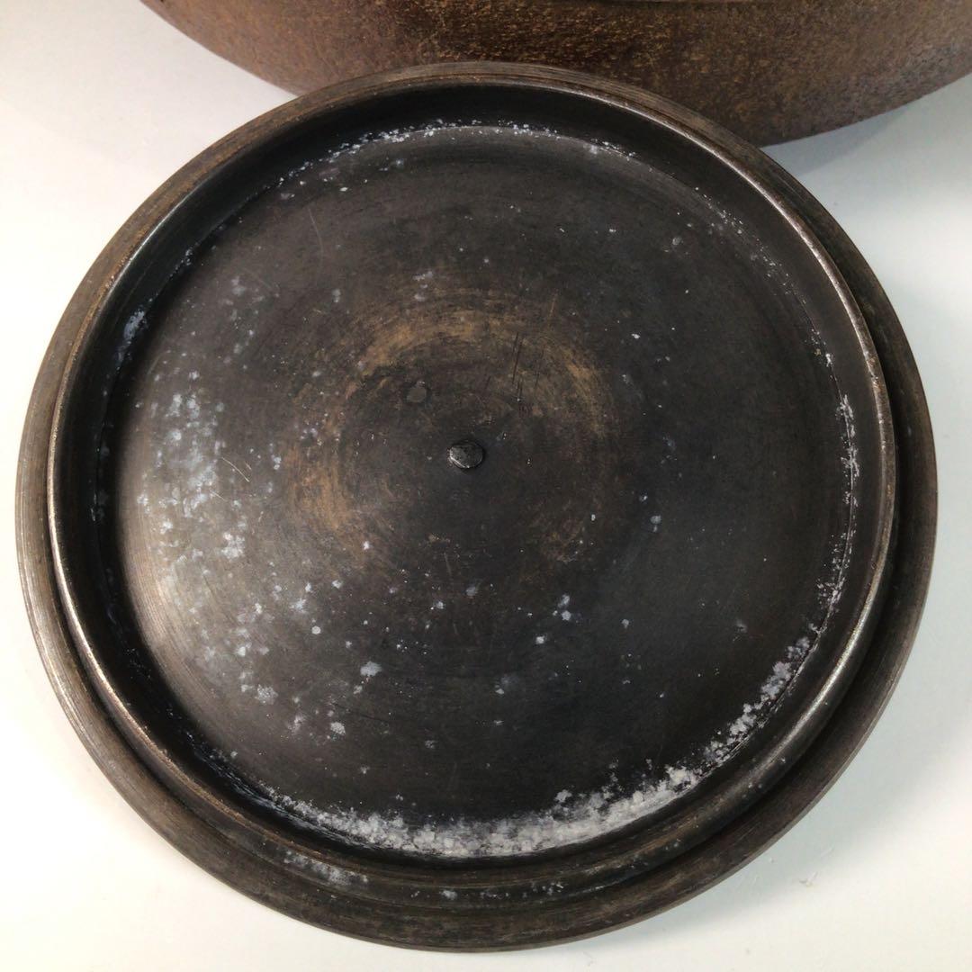 Ｒ７６２　茶釜　『釜師　佐藤浄清造』『海老紋』『丸釜』　共箱　茶道具