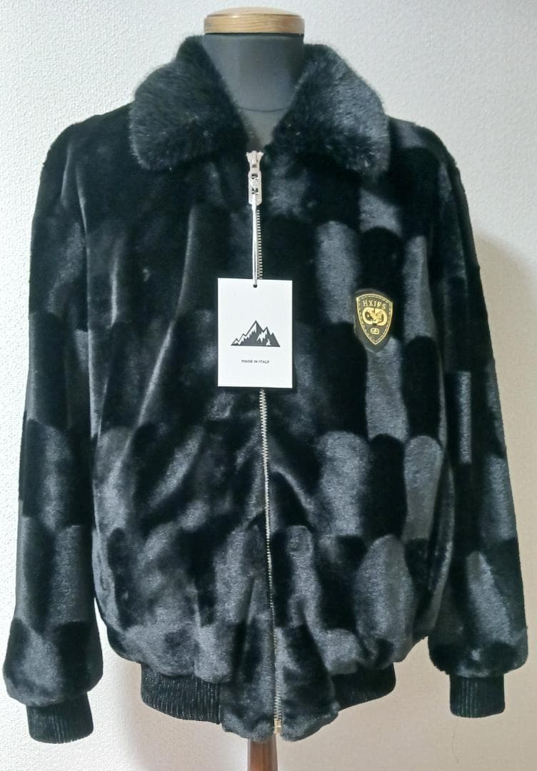 イタリア製 ミンク ＆ カシミヤ混 ファーコート 毛皮 厚手 防寒 メンズ M