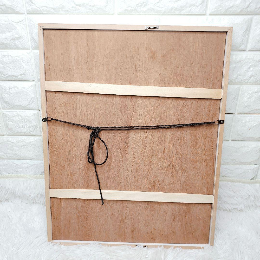 河野薫　木版画　少女と鳥