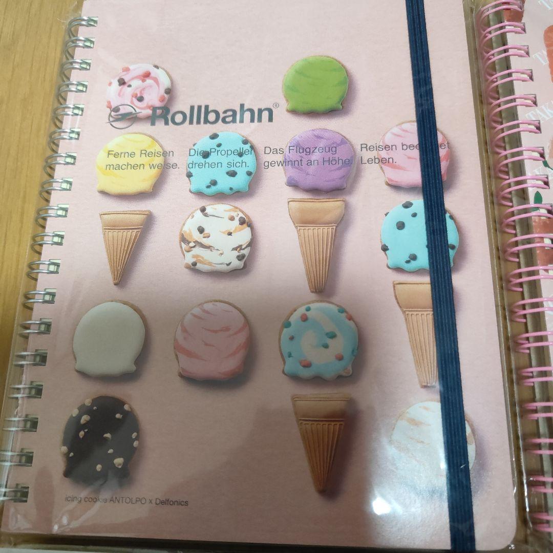 Rollbahn ノートセット 4冊　ロントゥモン　柴犬　くま　いちご　クッキー