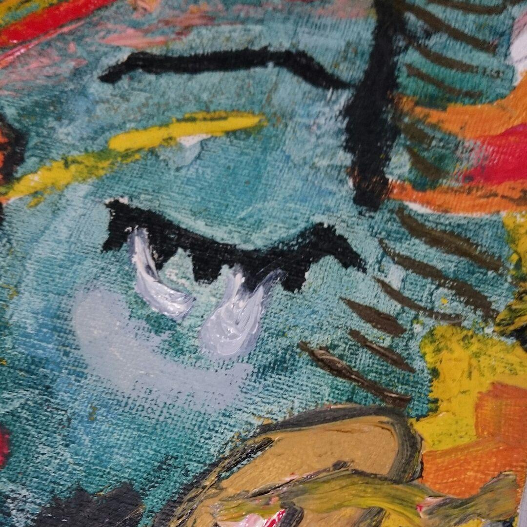 西谷拓磨 「hang over」現代ポップアーティスト 油彩 絵画 本物保証