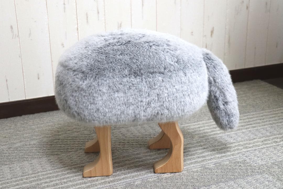 匠工芸アニマルスツール　フォックスグレー(S)